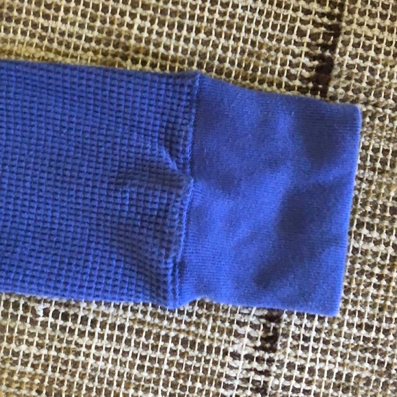 Blue Boys Long Sleeve Waffle Henley in Sz 12 - Picture 3 of 5
